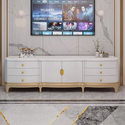 Leather sofa combined living room size apartment Italian light luxury high-end luxury solid wood furniture