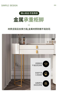 Solid wood new dresser glass bedroom modern simple style light luxury Internet celebrity small makeup table rock slab makeup