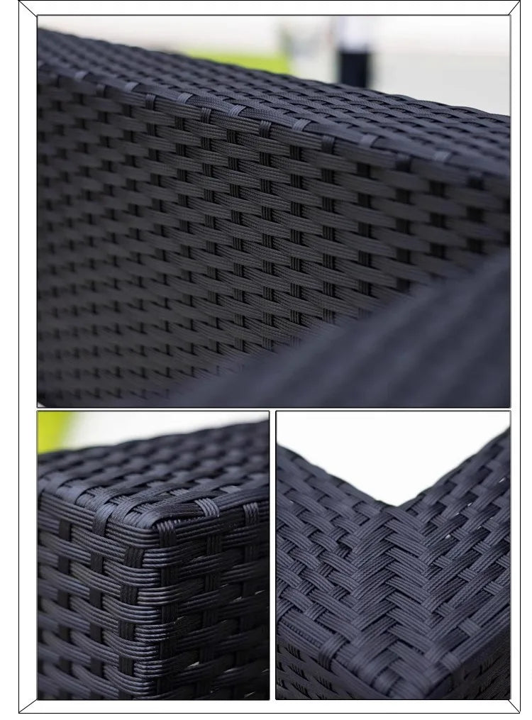 Outdoor rattan sofa combination courtyard terrace  waterproof sun protection outdoor garden rattan sofa furniture