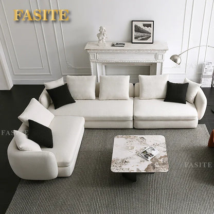 Italian Minimalist Fabric Sofa Detachable and Washable Living Room Modern Minimalist Combination Small Apartment High profile
