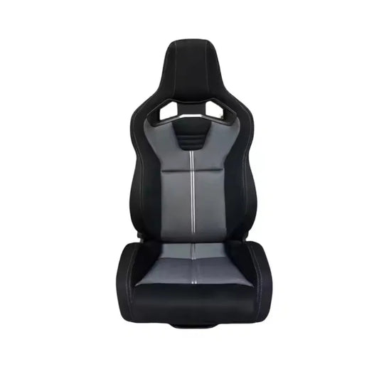Black CS Full Fiberglass Back Double Knob Car Racing Seats