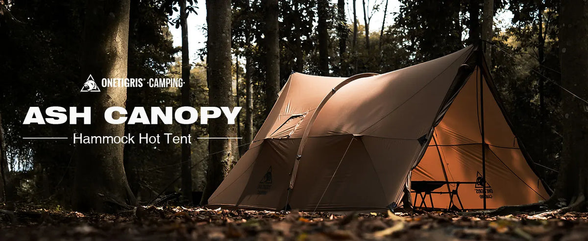 Onetigris ASH Hammock Canopy 4 Person Camping Hot Tent with Stove Jack 4 Season Waterproof Windproof for Survivalist Hiking