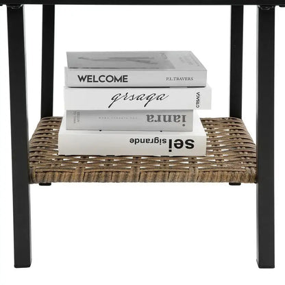 3-Piece Rattan Rocking Chair Set - Outdoor Leisure Seating in Gray for Patio or Garden