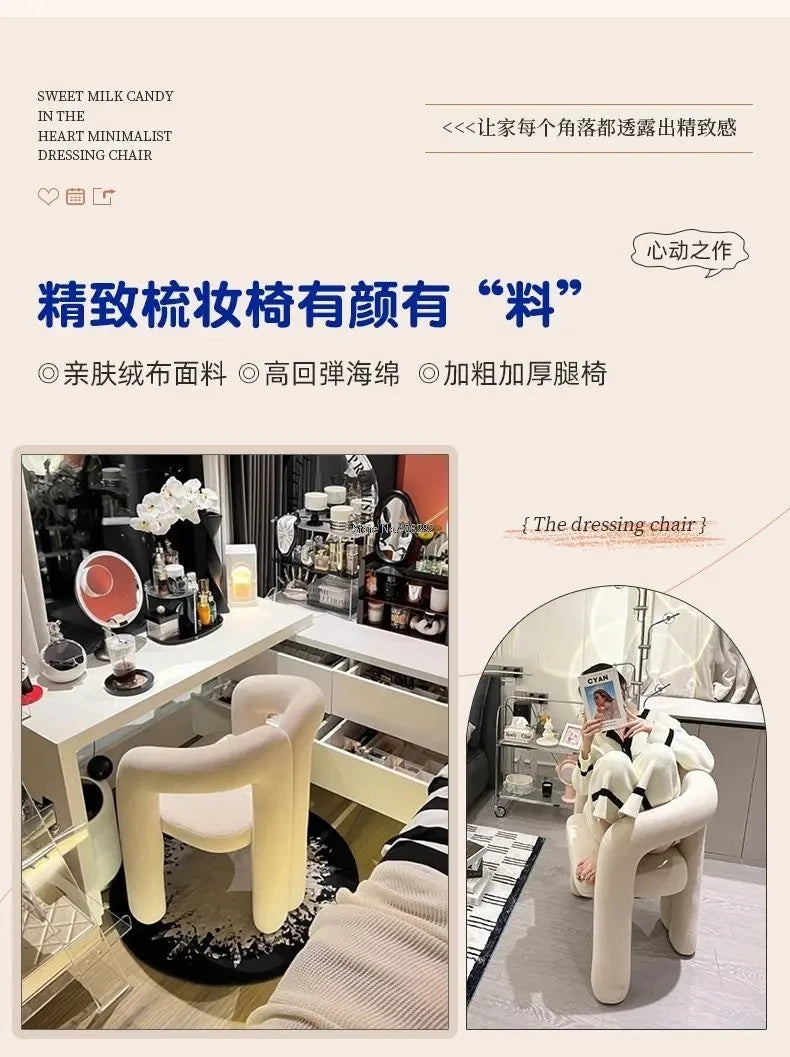 Richome Stool Dressing Chair Makeup Simplicity Modern Bedroom Home Use Light Luxury Dressing Table Simplicity Living Room Sofas