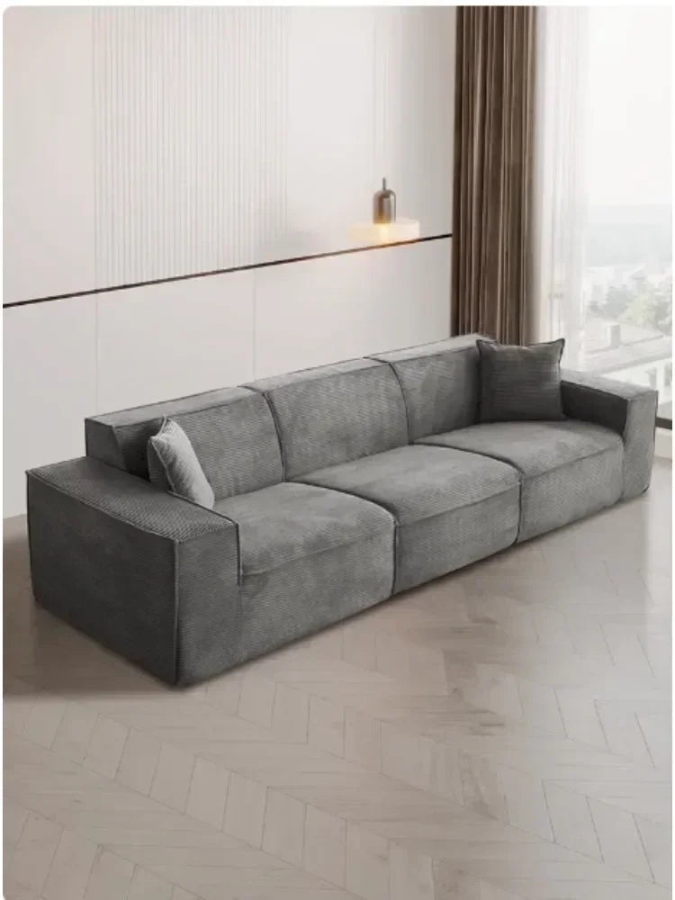 Italian minimalist vacuum sponge compression sofa modern simple corduroy small apartment living room tofu block sofa furniture