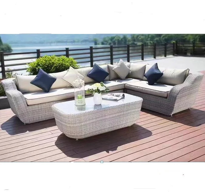 Cnlf Simple Design Hot Sale Outdoor Furniture Courtyard Leisure Rattan Sofa