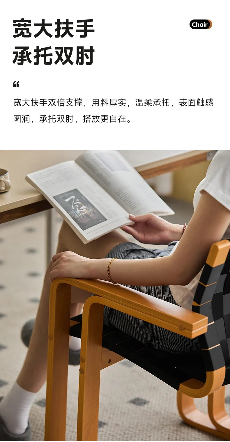 ZZ dining chair solid wood armrest home dining table retro back chair furniture home