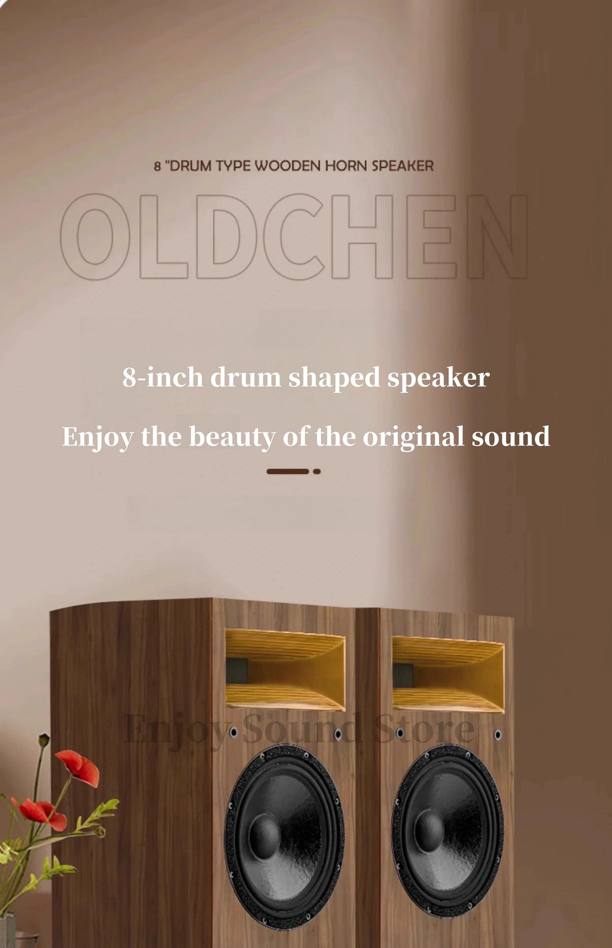 A-1529 8 Inch Two Way HiFi Fever Bookshelf Passive Horn Wooden Box Boron Magnet High pitched Speaker 110W 8Ohm