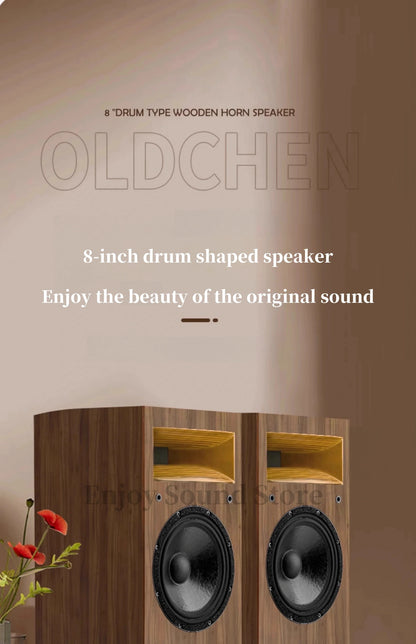 A-1529 8 Inch Two Way HiFi Fever Bookshelf Passive Horn Wooden Box Boron Magnet High pitched Speaker 110W 8Ohm