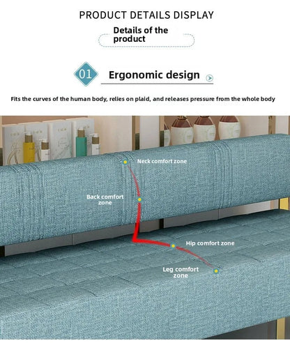 Cullinan Series Office Lobby Reception SofaHigh Resilience SpongeMetal FrameModern Ergonomic Design Multiple Colors
