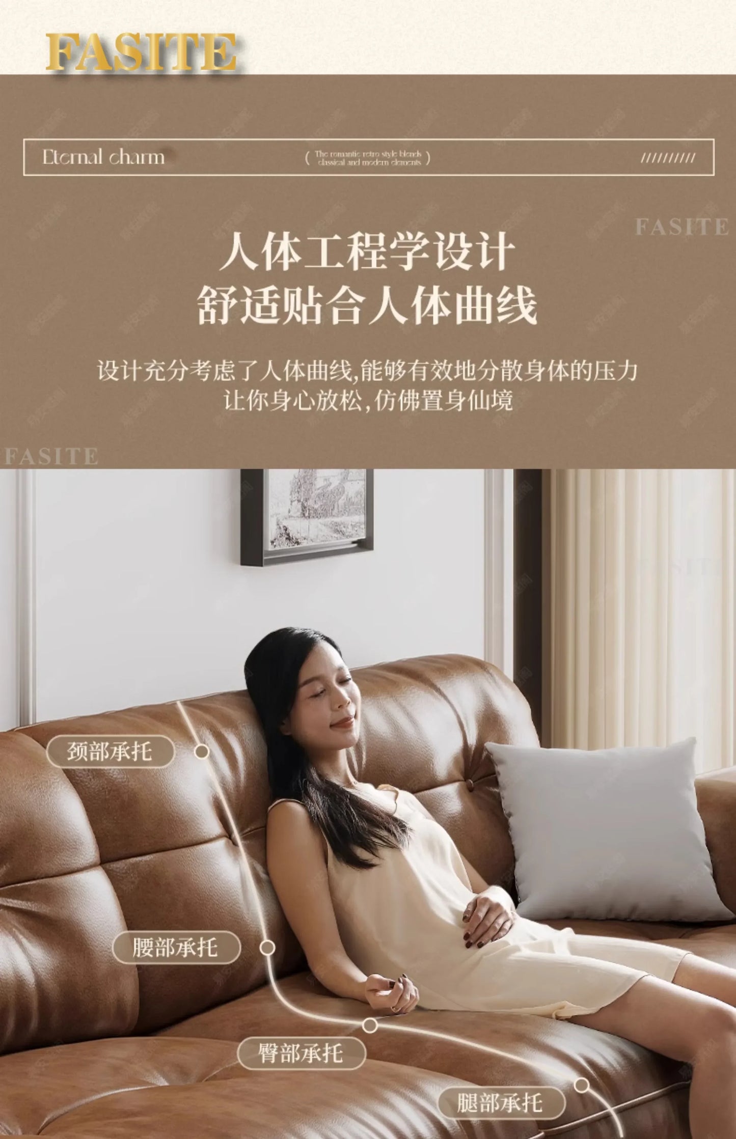 Portable Minimalist Brown Sleep Sofa Faux Leather Designer Loveseat   Sofa Couch Cloud  Living Room Furniture