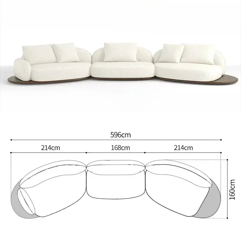 Home Living Room Coffee Designer Creative Three Person Log Style Furniture Modern Simple Sofa Morocco Fabric Sectional Sofas
