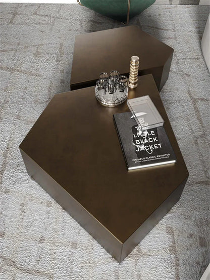 Nordic Stainless Steel Coffee Tables for Living Room Furniture Sofa Side Table Household Small Apartment Designer Coffee Table