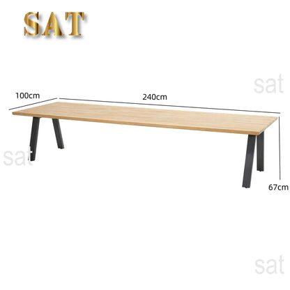 -Hotel Aluminium Dining Set Outdoor Rope Chairs Furniture Patio Metal Table And Chairs Garden Luxury Teak Wood Dining Table