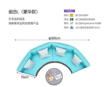 furniture sofa combination garden terrace leisure rattan circular courtyard outdoor open-air rattan chair for living room