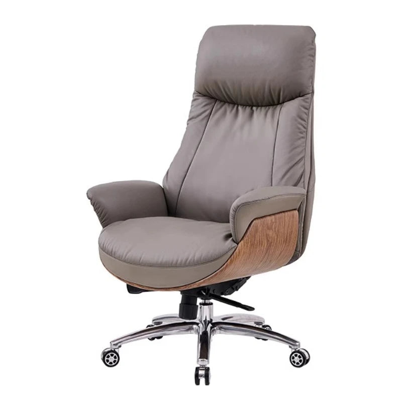 Leather Adjustable Office Chair Back Support Design Comfy Ergonomic Office Chair Recline Massage Cadeiras Home Furniture