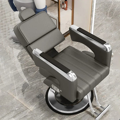2025 Luxury Personalized Chair Barber Classic Hydraulic Reclining Release Salon Chair Leg Rest Professional Barberia Furniture