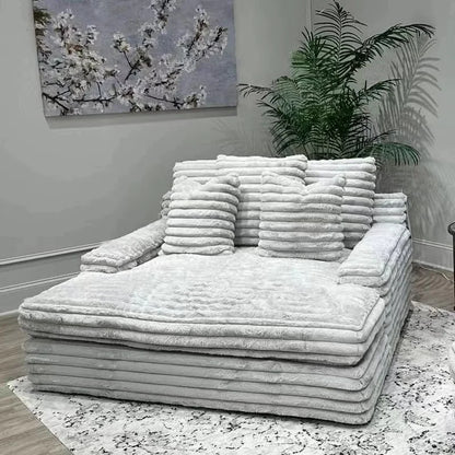Light luxury lazy corduroy down cloud sofa wide sitting deep winter and summer removable and washable living room bedroom sofa