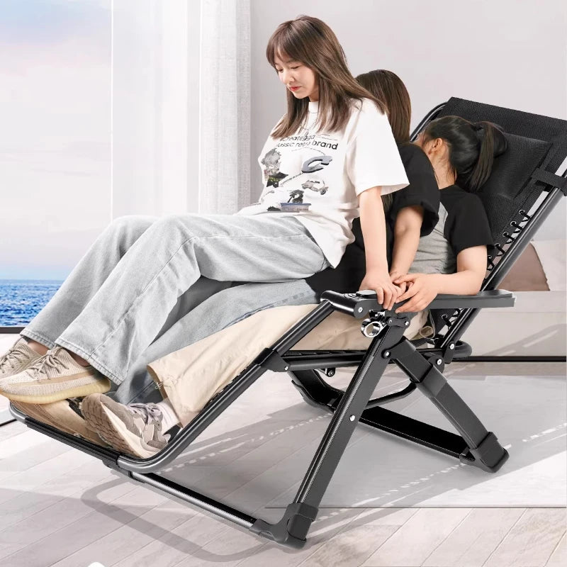 Recliner Chair Folding Lounge Nap Chair Reclining Armchair Adjustable Sofa Couch Rest Seat for Living Room Balcony Office Indoor