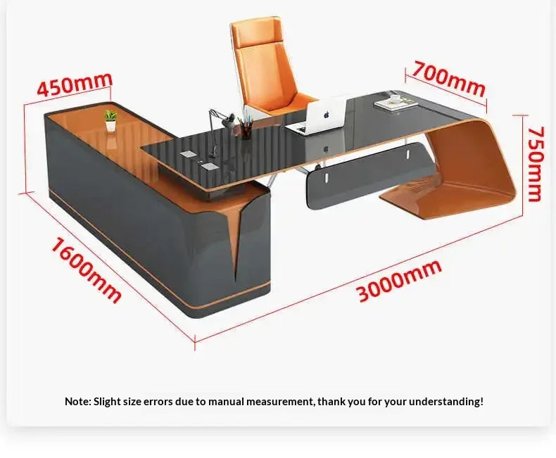 Executive Light Luxury Office Desk in Stock Designer Storage Organizer Computer Desks L Shaped Quality Escritorio Furniture