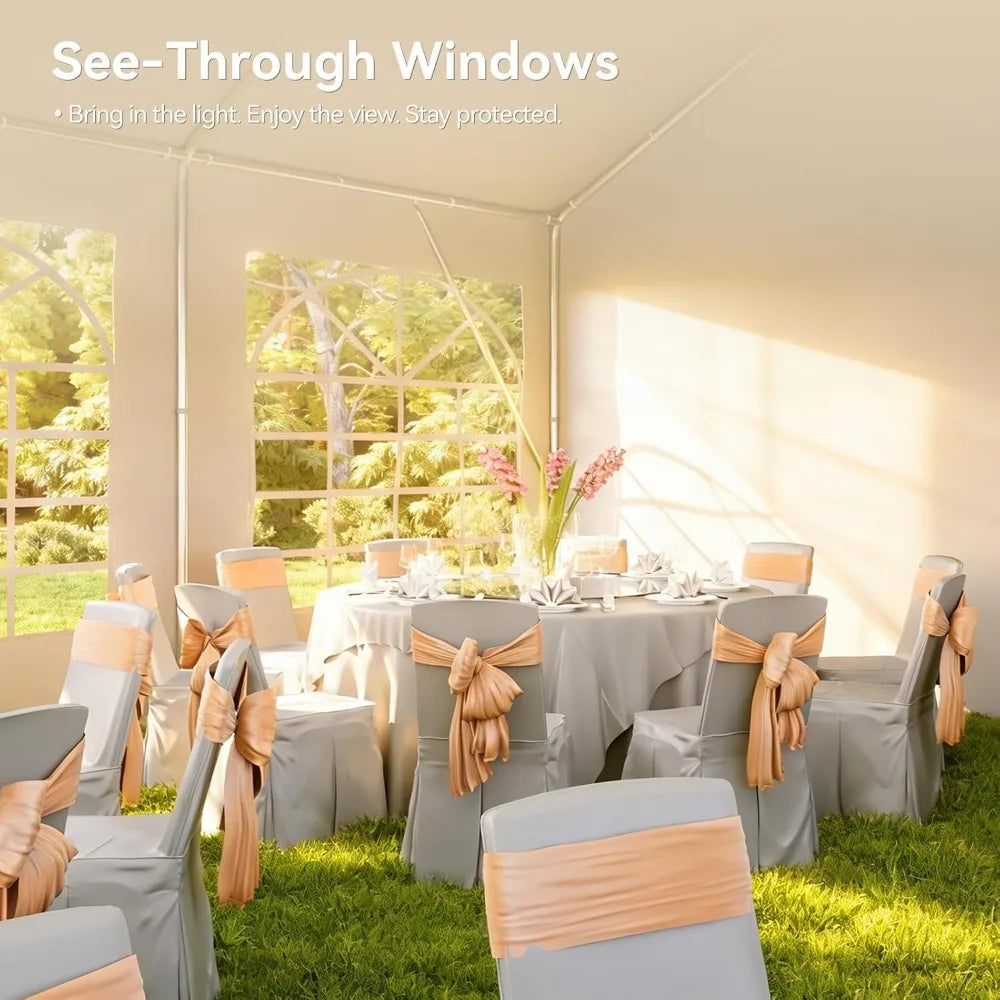 Waterproof 20x40 Party Tent Canopy for Outdoor Weddings Events with Removable Sidewalls Roll-up Door Heavy Duty Steel