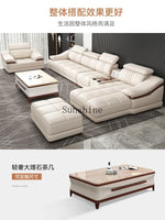 Modern simple living room size apartment combination leather art sofa furniture       FT