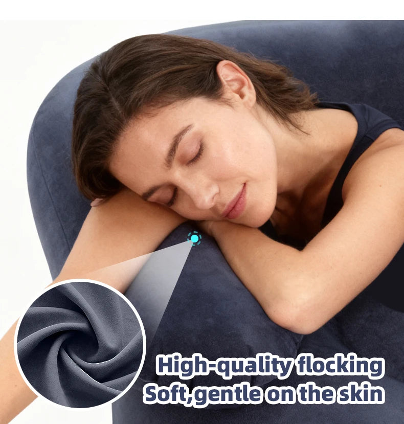 Double Inflatable Air Sofa Two-Seater Lazy Couch Heavy Duty Leak Proof Inflatable Lounge Furniture Indoor Outdoor Camping