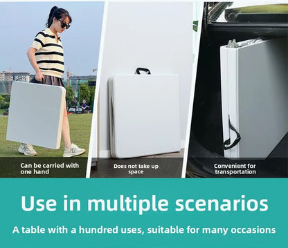 Portable Folding Dining Table Rectangular Long Lightweight Easy Assembly Outdoor Indoor Market Stall Study Desk Furniture