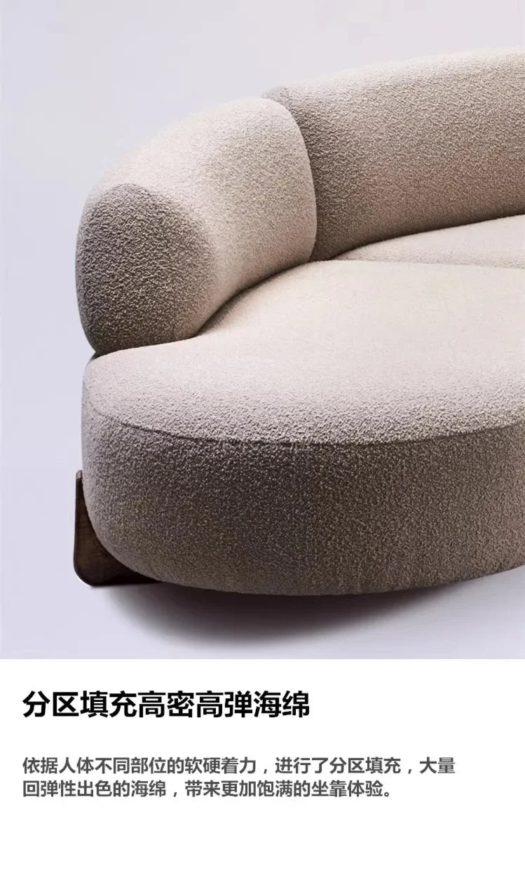 Curved Modern Soft Unique Sofa Kawaii Wood Foam Nordic Luxury Sofa Sectional Lounge Designer Divano Letto Living Room Furniture