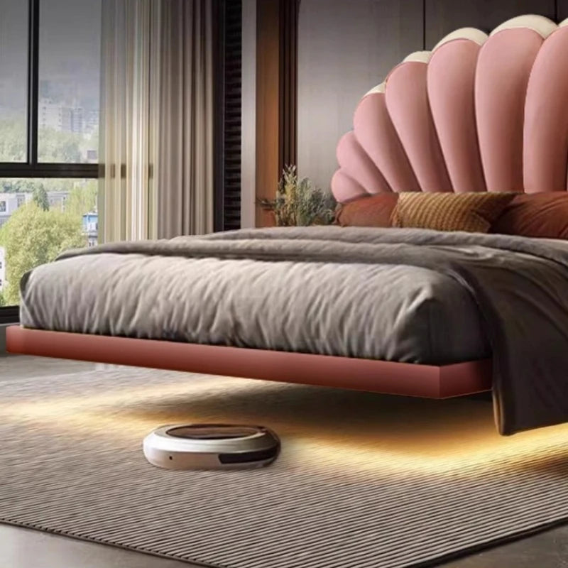 Nordic Queen Double Bed 200x220cm Luxury Design elegant king size bed Modern comfortable home cama kingsize bedroom furniture