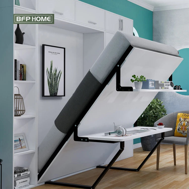 High Quality Modern Style Murphy Wall Bed Intimate Integrated Design Multi Function Vertical Rotating Murphy Bed for Apartment