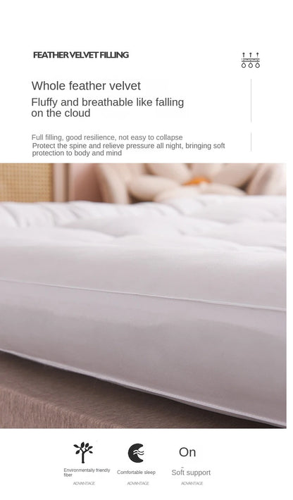 Queen Mattress Topper for Body Pain Relief, 1000 GSM Extra Thick Mattress Pad Cover with Elastic Pocket, 7D fiber Bed Topper