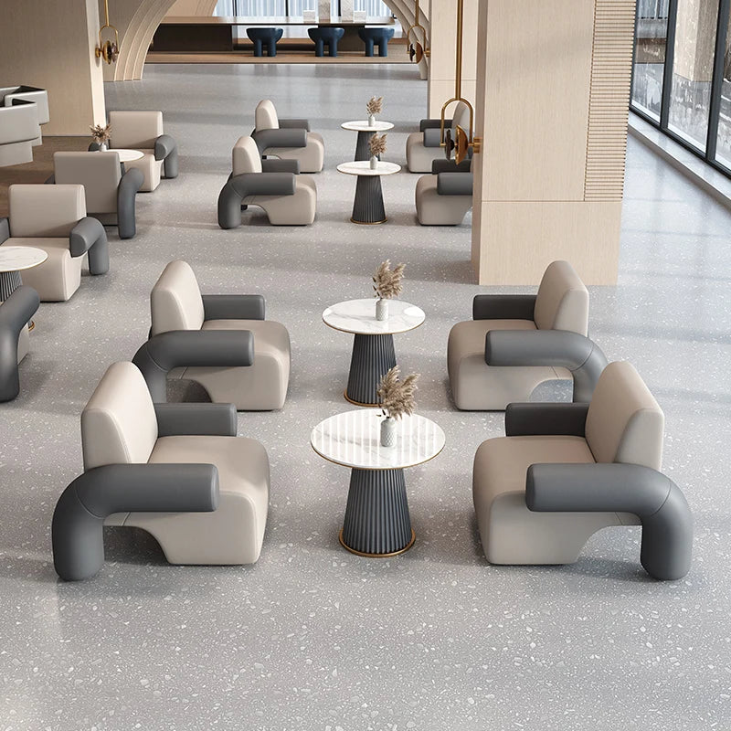 Negotiation table and chair combination lounge area light luxury modern lounge area reception table negotiation table