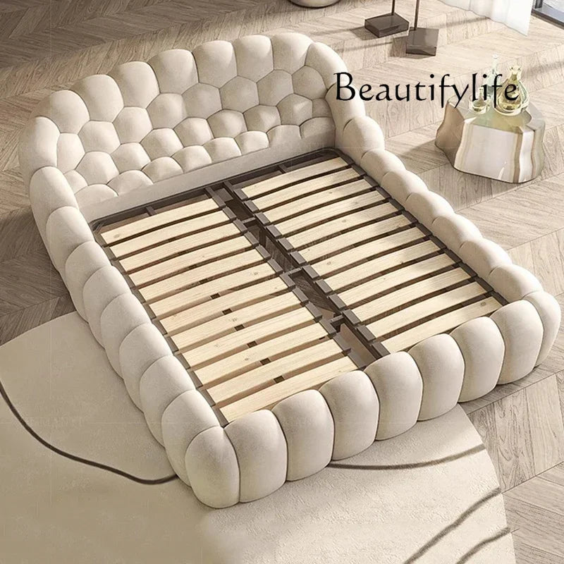 V TH R Luxury Double Bed Modern Floor Design Wooden Space Saving Japanese Soft Cheap Bed Comfortable Cama Solteiro Unique Furnit