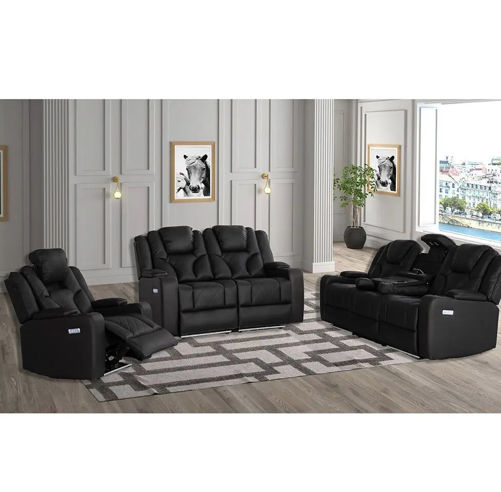 Minimalist Multi-Function LED Light Power Recliner Sofa Modern Home Furniture Electric Recliner Sofa Power Sofa Recliner