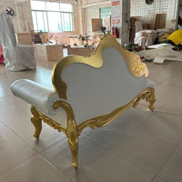European sofa chair hotel villa club luxury sofa, bedroom beauty couch real wood carving flower chaise longue