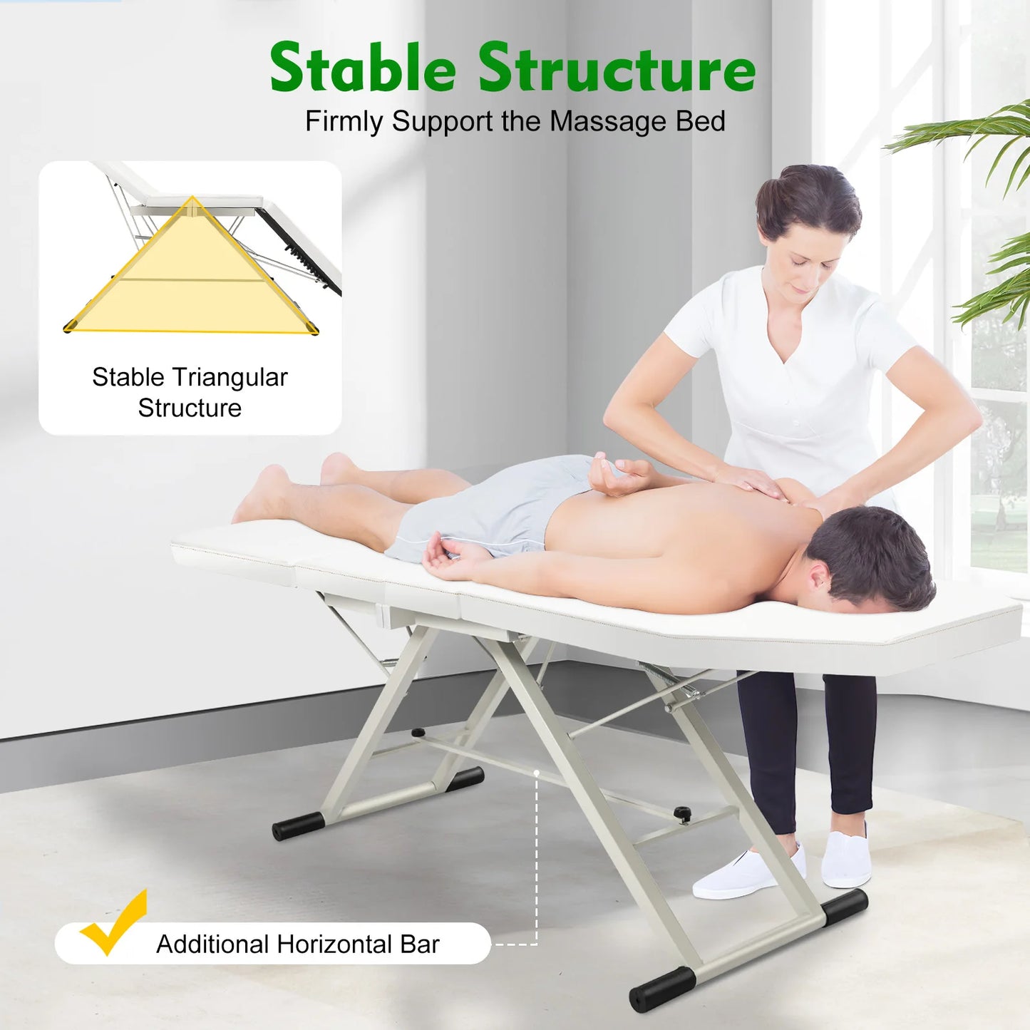 Portable Massage Bed Tattoo Chair 71in Adjustable Facial Table, Portable Massage Bed Tattoo Chair for Spa Beauty Esthetician