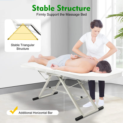 Portable Massage Bed Tattoo Chair 71in Adjustable Facial Table, Portable Massage Bed Tattoo Chair for Spa Beauty Esthetician