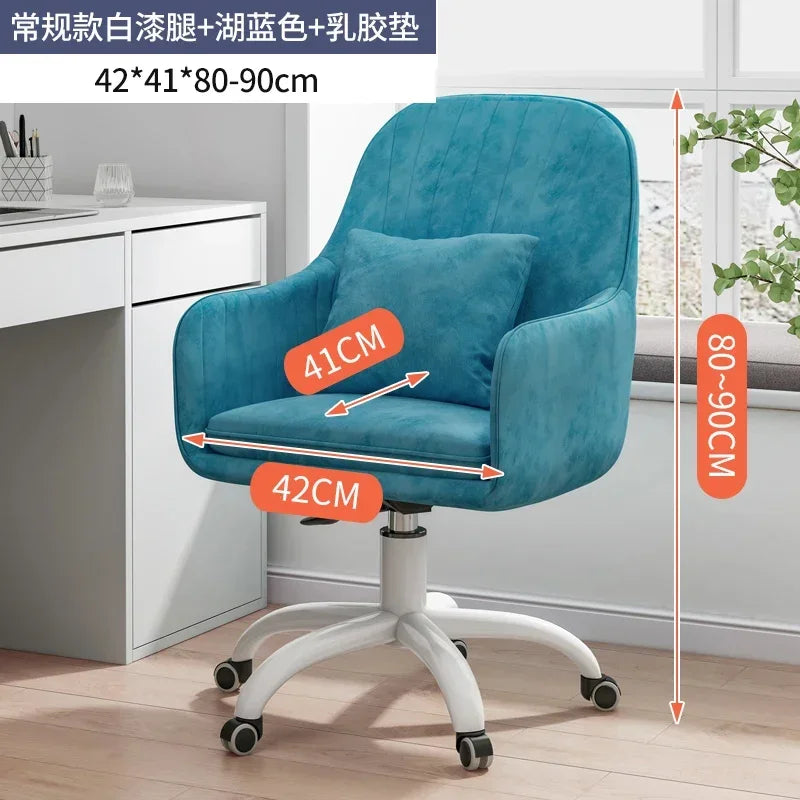 Ergonomic Nordic Office Chair Modern Design with Armrest Soft Cushion Lift Swivel Backrest Computer Chair for Home Conference
