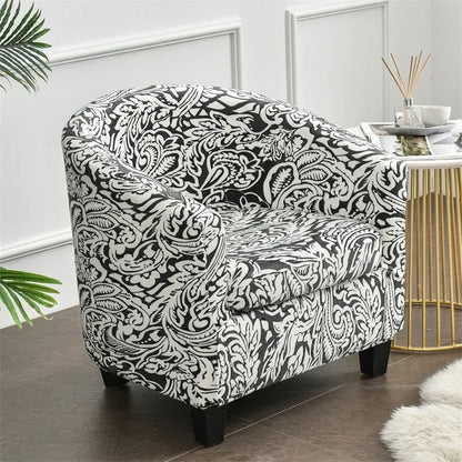 Velvet Arc Seat Sofa Cover Elastic Club Armchairs Covers Living Room Single Seat Tub Couch Slipcovers With Seat Cushion Covers