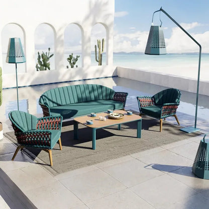 Outdoor Sofa Aluminum patio Villa Courtyard Garden Courtyard High end Hotel Leisure Simple Sofas set