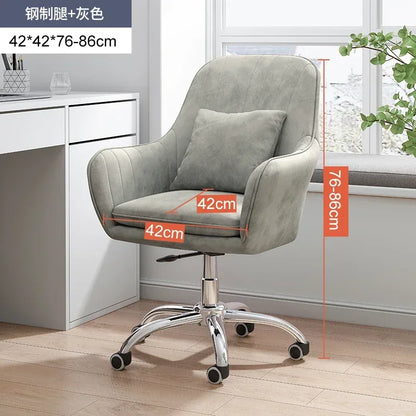 Ergonomic Nordic Office Chair Modern Design with Armrest Soft Cushion Lift Swivel Backrest Computer Chair for Home Conference