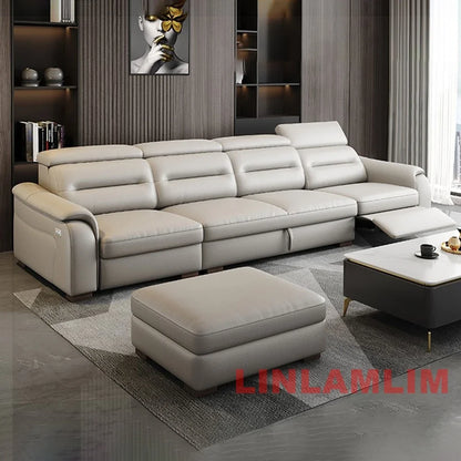 MINGDIBAO Multifunctional Convertible Sofa Bed With Eletric Recliner, Folding Sofa Cama With Power Reclining Seats & Storage Box