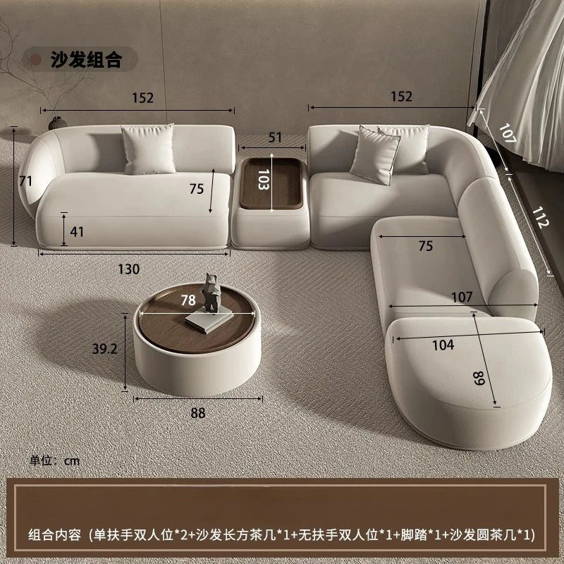 Curved Sofa Special Shaped Designer Beauty Salon Couch Lounge Area Sofa Coffee Table Set Furniture Velvet Living Room Sofas