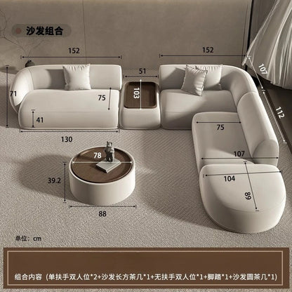 Curved Sofa Special Shaped Designer Beauty Salon Couch Lounge Area Sofa Coffee Table Set Furniture Velvet Living Room Sofas