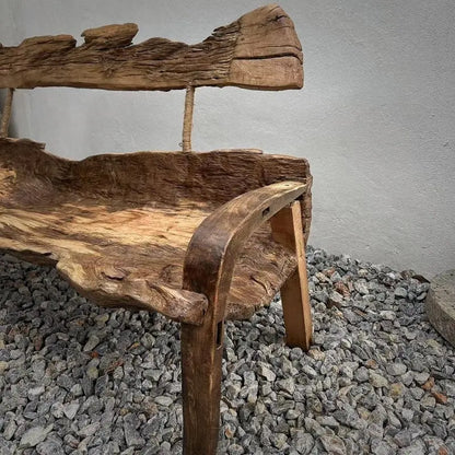 Dead wood back chair courtyard space balcony leisure back chair dead wood ornament