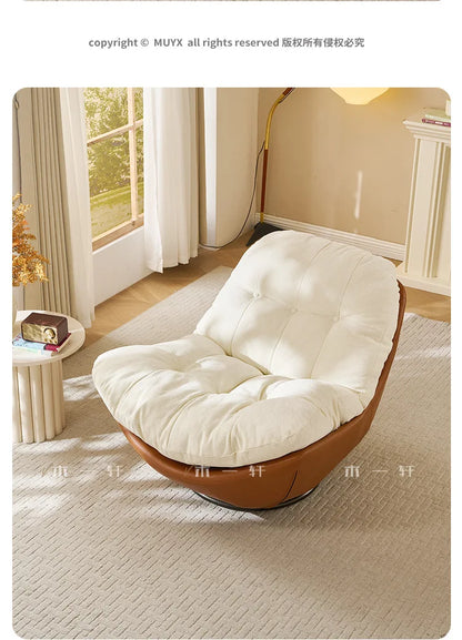 Medieval Style Rotating Nest Chair for Living Room Balcony Home Decor Luxury Fabric Lazy Leisure Single Sofa Chair