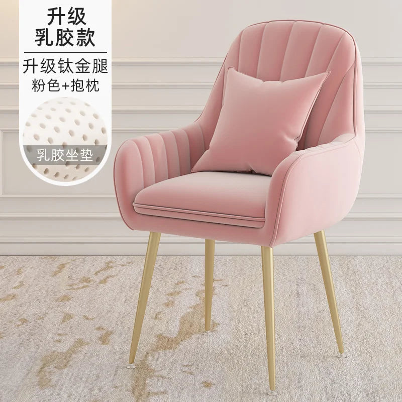 Modern Living Room Dining Chairs Home Furniture Bedroom Dormitory Back Chair Nordic Restaurant Kitchen Cafe Leisure Chair