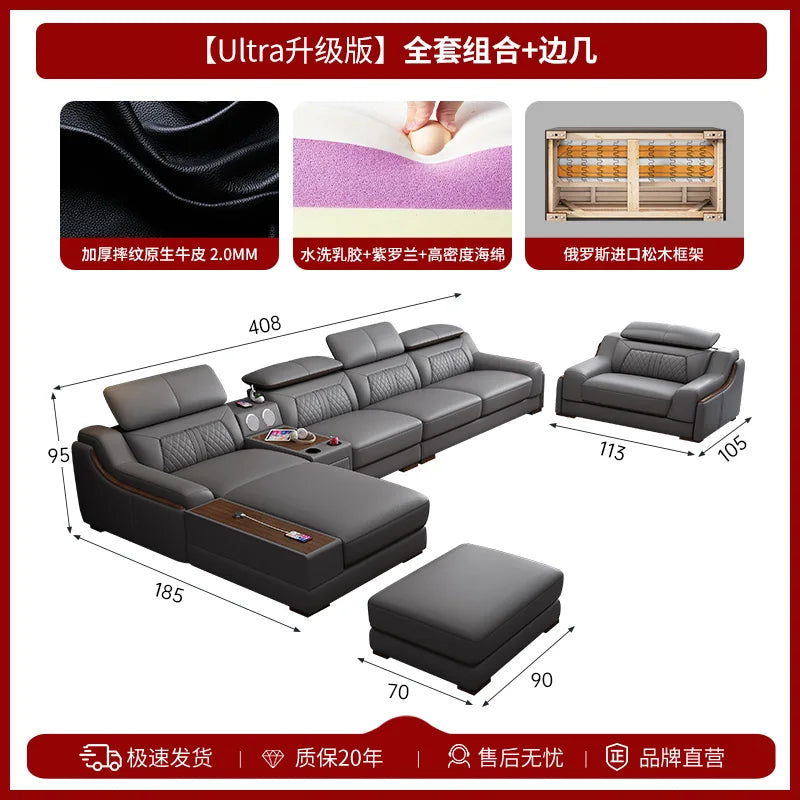 Genuine Leather Modern Sofas Luxury Recliner Comfortable Relax Armchairs Sofas Bedrooms Lazy Sillas Para Sala De Estar Furniture