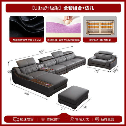 Genuine Leather Modern Sofas Luxury Recliner Comfortable Relax Armchairs Sofas Bedrooms Lazy Sillas Para Sala De Estar Furniture